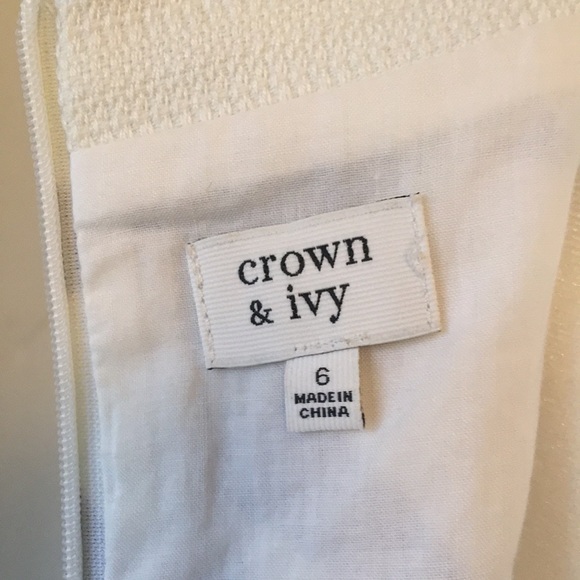 Crown & Ivy Dress Blue and White Size 6 - Picture 5 of 9